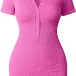 Robe moulante rose