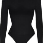 Bodysuit noir à manches longues