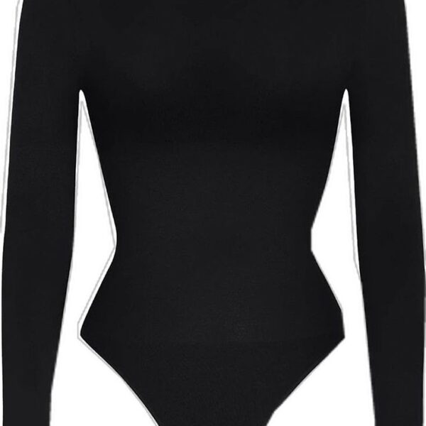 Bodysuit noir à manches longues