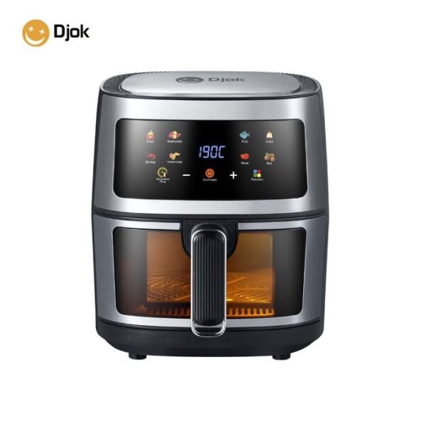 DJOK Air Fryer 5L – Friteuse Sans Huile Numérique avec Écran Tactile et Fenêtre Visible